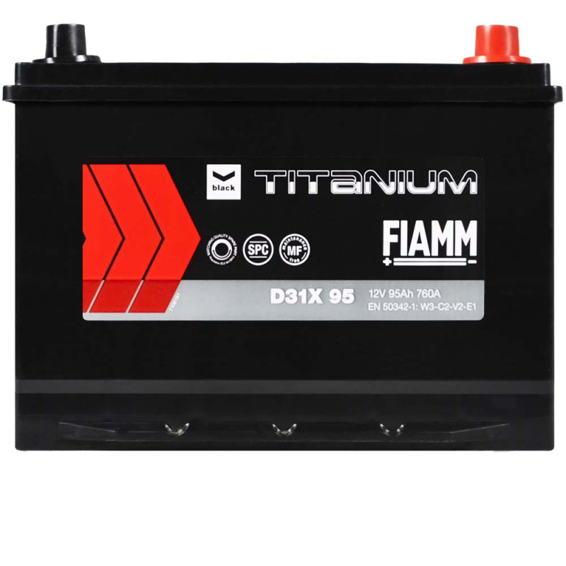 Автомобільний акумулятор FIAMM Titanium Black Asia 95Аh 760А R+ (D31)