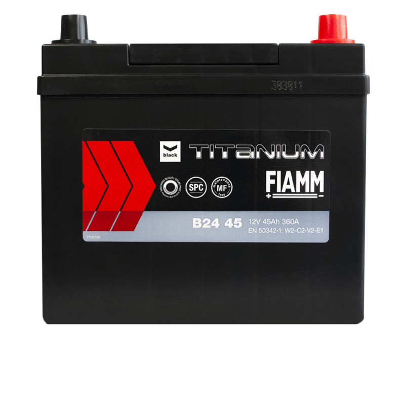 Автомобільний акумулятор FIAMM Titanium Black Asia 45Аh 360А R+ (B24)