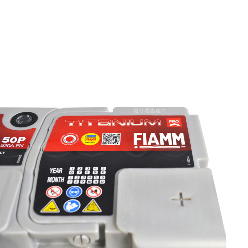 Автомобільний акумулятор FIAMM Titanium Pro 50Аh 520А R+ (LB1)