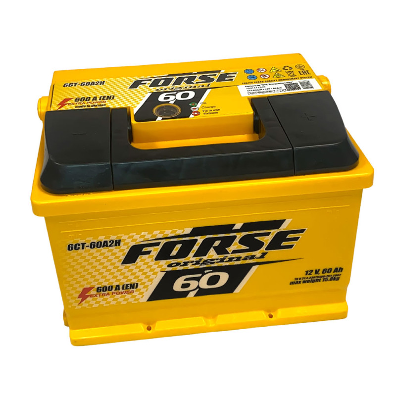 Автомобільний акумулятор FORSE 60Ah 600A R+ (L2)