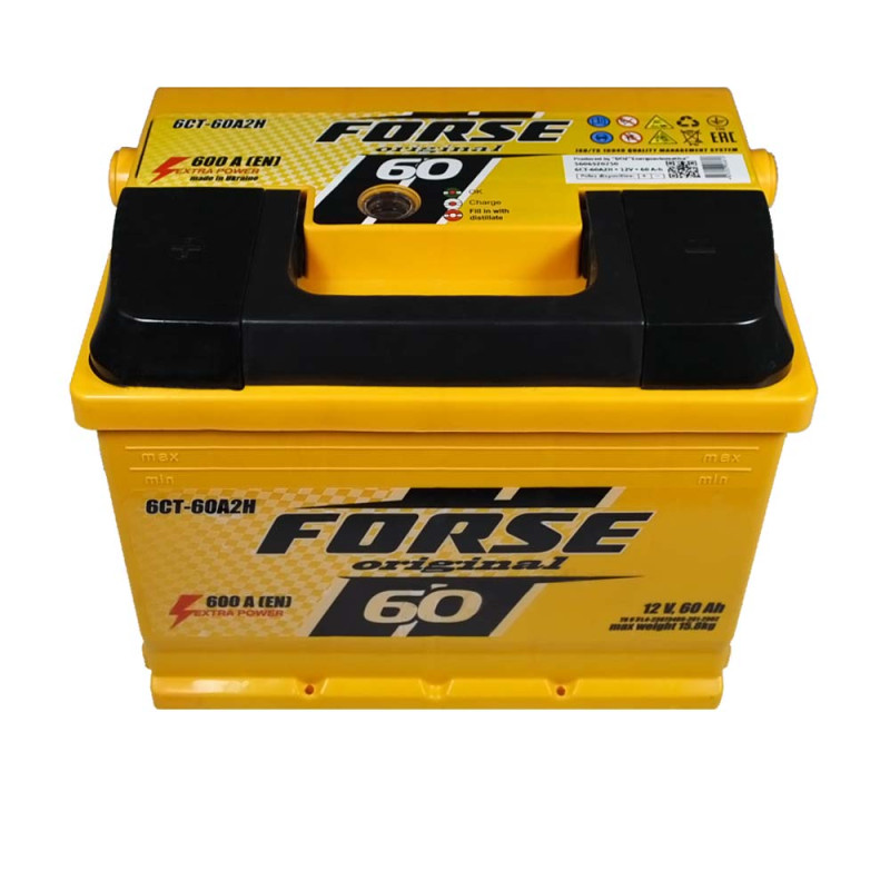 Автомобільний акумулятор FORSE 60Ah 600A L+ (L2)