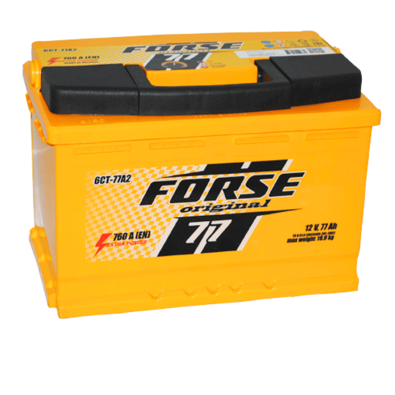 Автомобільний акумулятор FORSE 77Ah 760A R+ (L3)