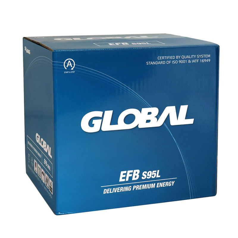 Автомобільний акумулятор GLOBAL Asia EFB 70Ah, 680A, R+ (EFB S95L) (S95)