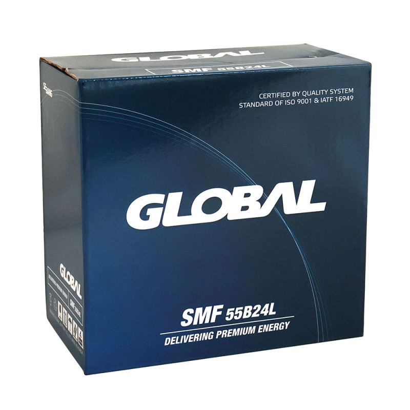 Автомобільний акумулятор GLOBAL Asia SMF 45Ah, 430A, R+ (SMF 55B24L) (B24) т.к.