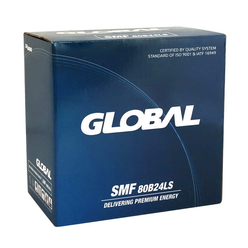 Автомобільний акумулятор GLOBAL Asia SMF 55Ah, 520A, R+ (SMF 80B24LS) (B24)