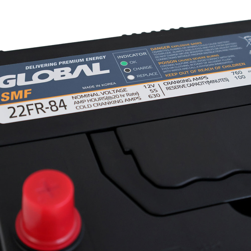 Автомобільний акумулятор GLOBAL Asia SMF 55Ah, 630A, L+ (SMF 22FR-84) (22F)