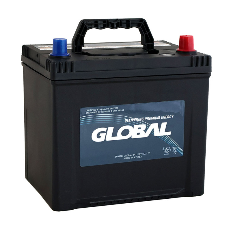 Автомобільний акумулятор GLOBAL Asia SMF 60Ah, 500A, R+ (SMF 65D23L) (D23), н.к.