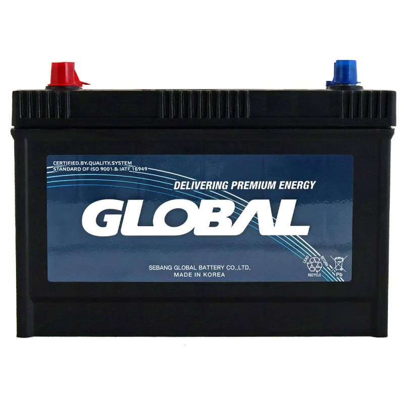 Автомобільний акумулятор GLOBAL Asia SMF 100Ah, 860A, L+ (SMF M31-114) (M31) подвійна клема (John Deere)