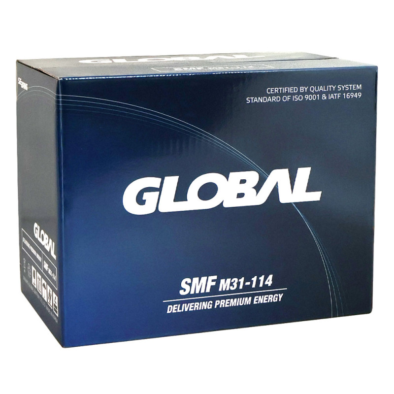 Автомобільний акумулятор GLOBAL Asia SMF 100Ah, 860A, L+ (SMF M31-114) (M31) подвійна клема (John Deere)