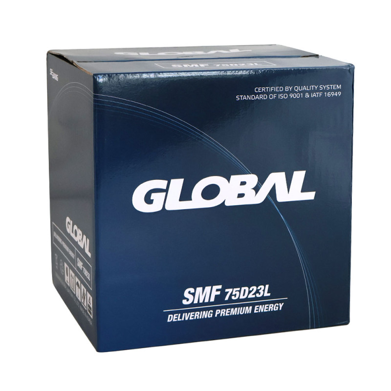 Автомобільний акумулятор GLOBAL Asia SMF 65Ah, 580A, R+ (SMF 75D23L) (D23), н.к.