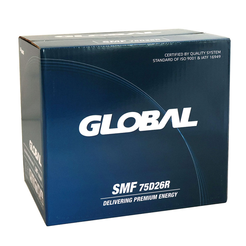 Автомобільний акумулятор GLOBAL Asia SMF 70Ah, 600A, L+ (SMF 75D26R) (D26), н.к.