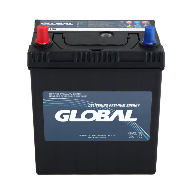 Автомобільний акумулятор GLOBAL Asia SMF 42Ah, 360A, L+ (SMF 44B19R) (B19) т.к.