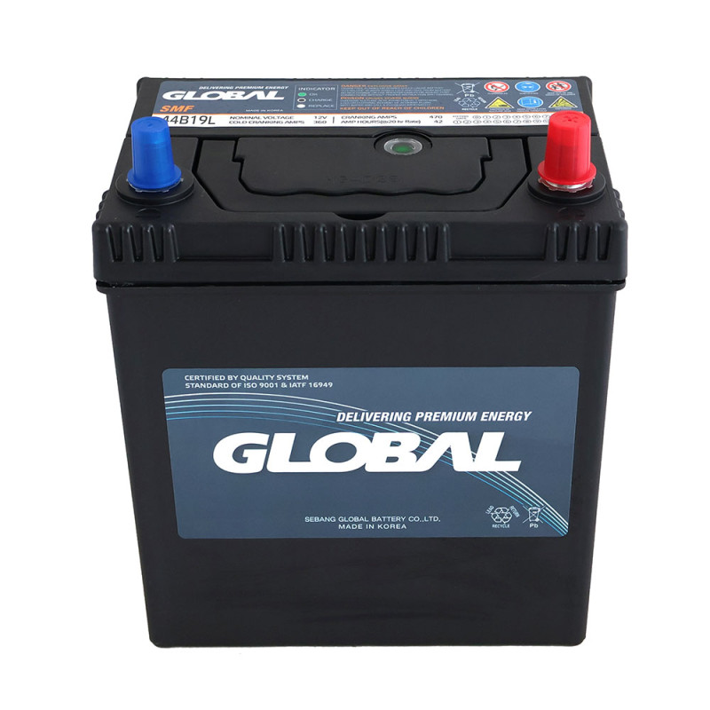 Автомобільний акумулятор GLOBAL Asia SMF 42Ah, 360A, R+ (SMF 44B19L) (B19) т.к.,