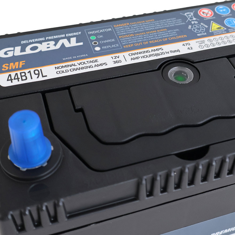 Автомобільний акумулятор GLOBAL Asia SMF 42Ah, 360A, R+ (SMF 44B19L) (B19) т.к.,