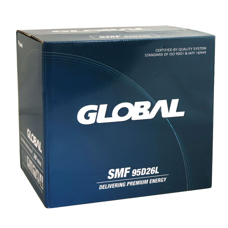 Автомобільний акумулятор GLOBAL Asia SMF 85Ah, 700A, R+ (SMF 95D26L) (D26), н.к.