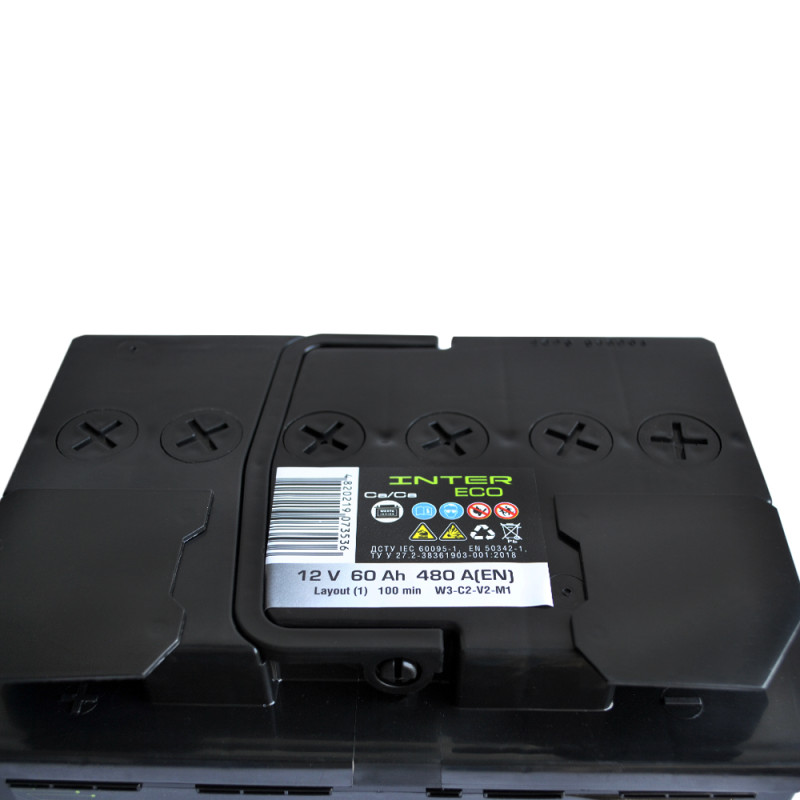 Автомобільний акумулятор INTER Eco 60Ah 480A L+ (L2)
