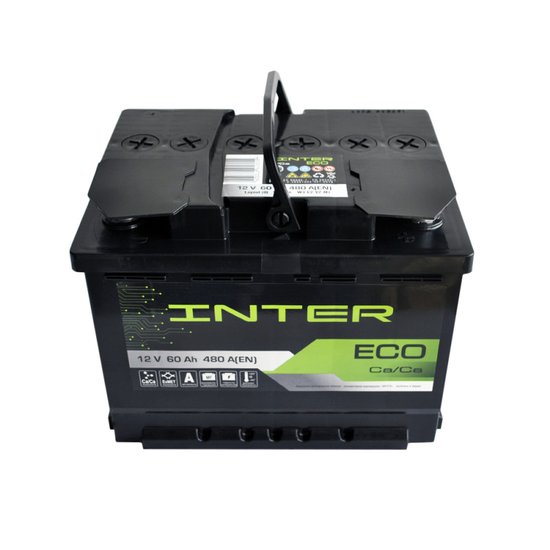 Автомобільний акумулятор INTER Eco 60Ah 480A R+ (L2)