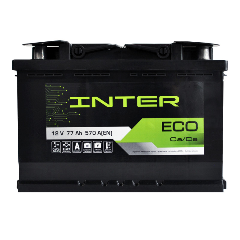 Автомобільний акумулятор INTER Eco 77Ah 570A R+ (L3)