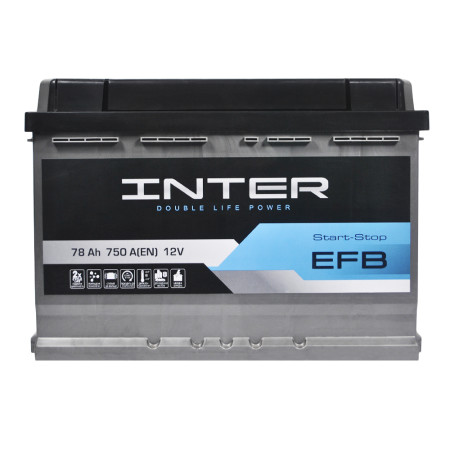 INTER EFB 78Ah 750A R+