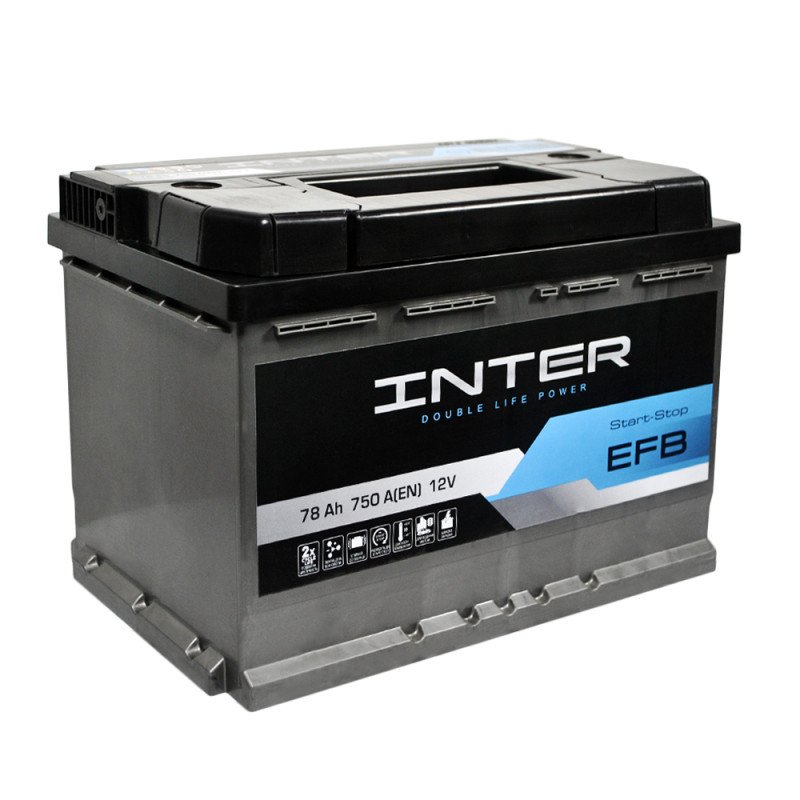 INTER EFB 78Ah 750A R+