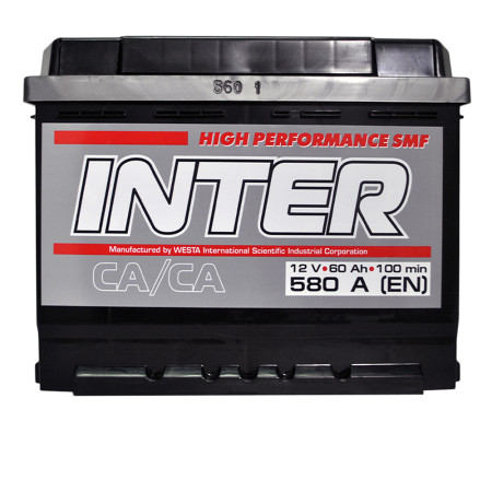 Автомобільний акумулятор INTER high performance  60Ah 580A R+ (L2)