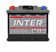 Автомобільний акумулятор INTER high performance  50Ah 420A L+ (L1B)