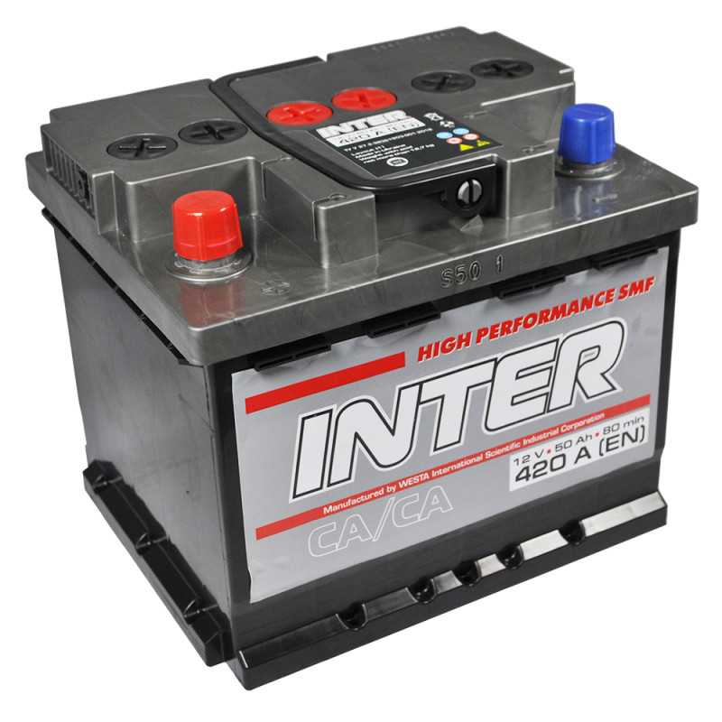 Автомобільний акумулятор INTER high performance  50Ah 420A L+ (L1B)