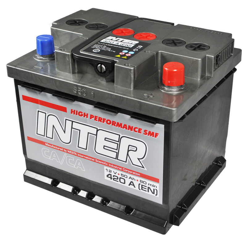 Автомобільний акумулятор INTER high performance  50Ah 420A R+ (L1B)
