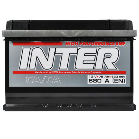 Автомобільний акумулятор  INTER high performance  75Ah 680A R+ (L3)