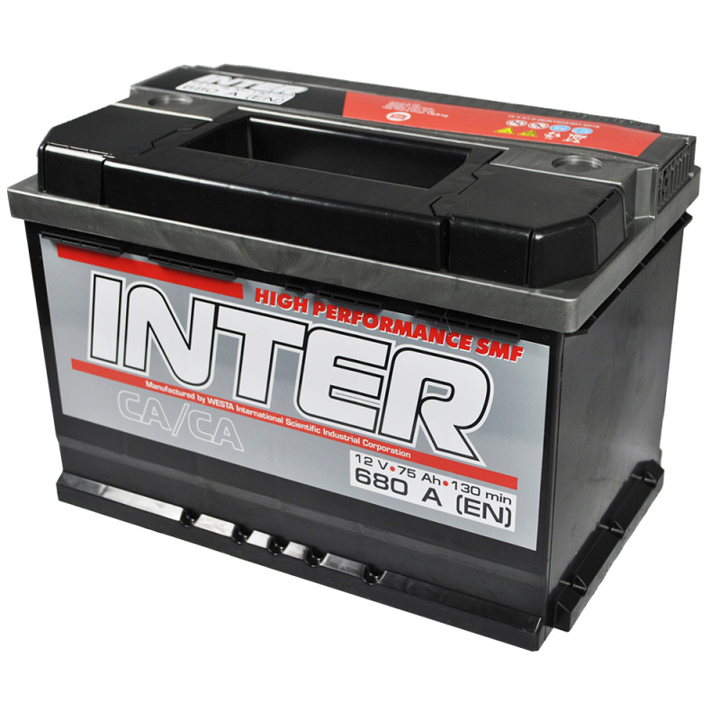 Автомобільний акумулятор  INTER high performance  75Ah 680A R+ (L3)