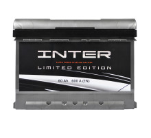 Автомобільний акумулятор INTER limited edition  60Ah 600A R+ (L2B)
