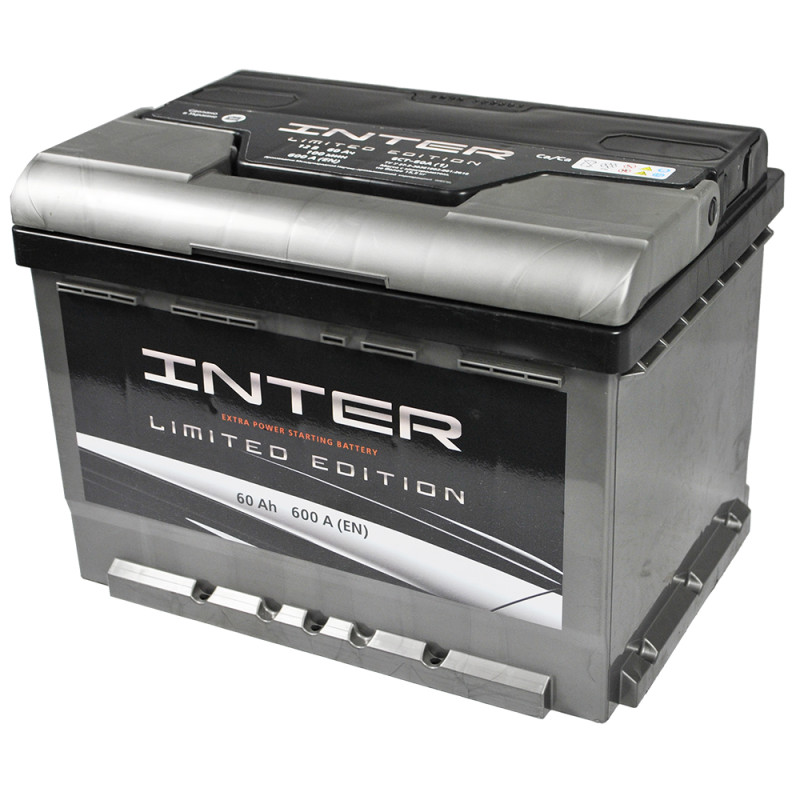 Автомобільний акумулятор INTER limited edition  60Ah 600A R+ (L2B)