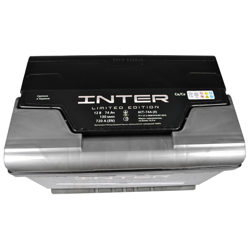 Автомобільний акумулятор INTER limited edition  74Ah 720A R+ (L3)