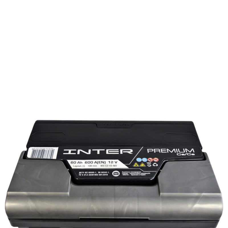 Автомобільний акумулятор INTER Premium 60Ah 600A L+ (LB2)