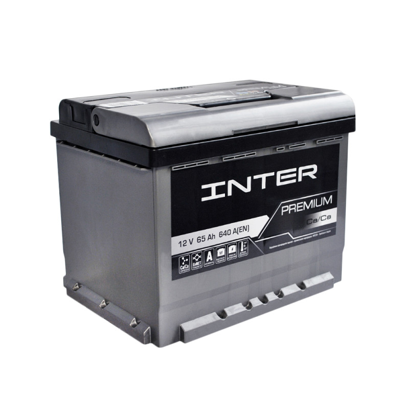 Автомобільний акумулятор INTER Premium 65Ah 640A R+ (L2)