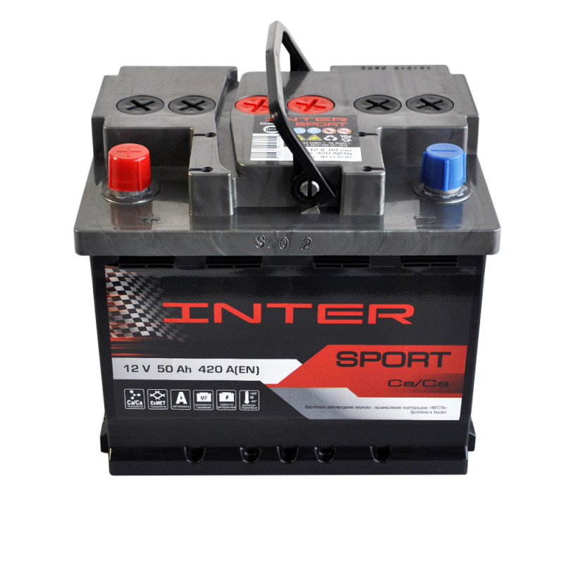 Автомобільний акумулятор INTER Sport 50Ah 420A L+ (LB1)