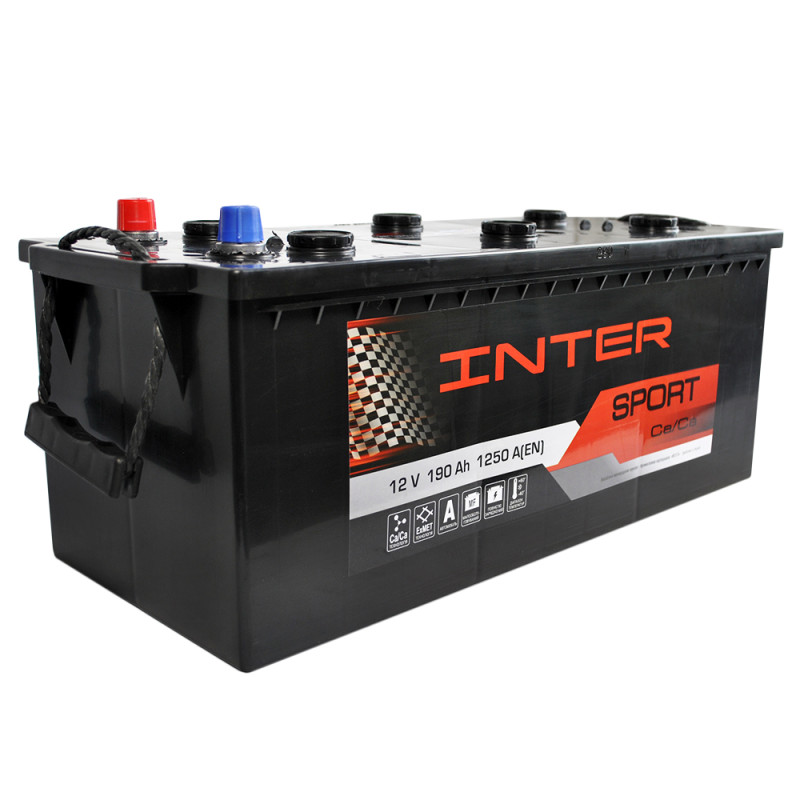 Автомобільний акумулятор INTER Sport 190Ah 1250A L+ (D5)