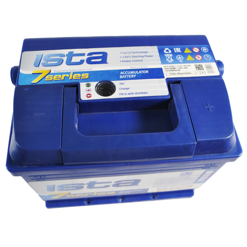 Автомобільний акумулятор ISTA 7 Series (L2) 62Ah 600A R+