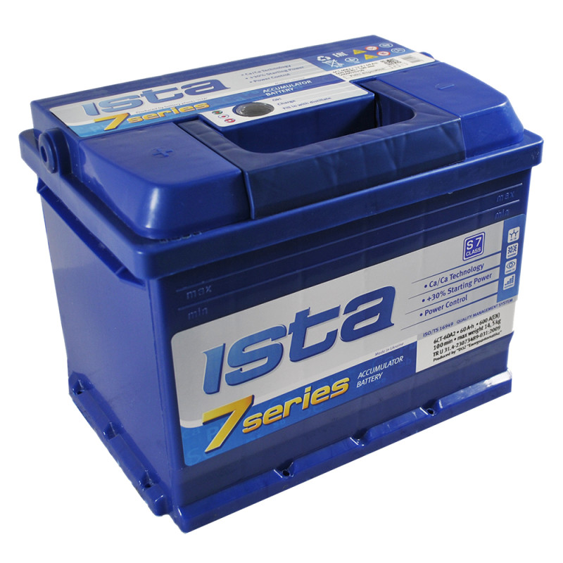 Автомобільний акумулятор ISTA 7 Series 60Ah 600A L+ (L2)