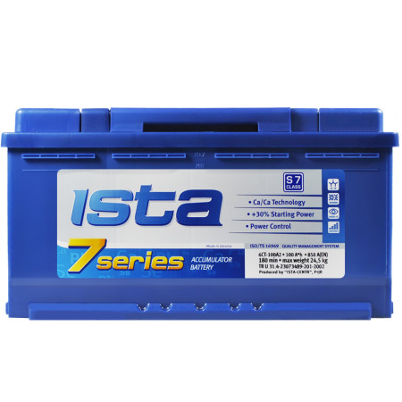 Автомобільний акумулятор ISTA 7 Series 100Ah 850A R+ (L5)