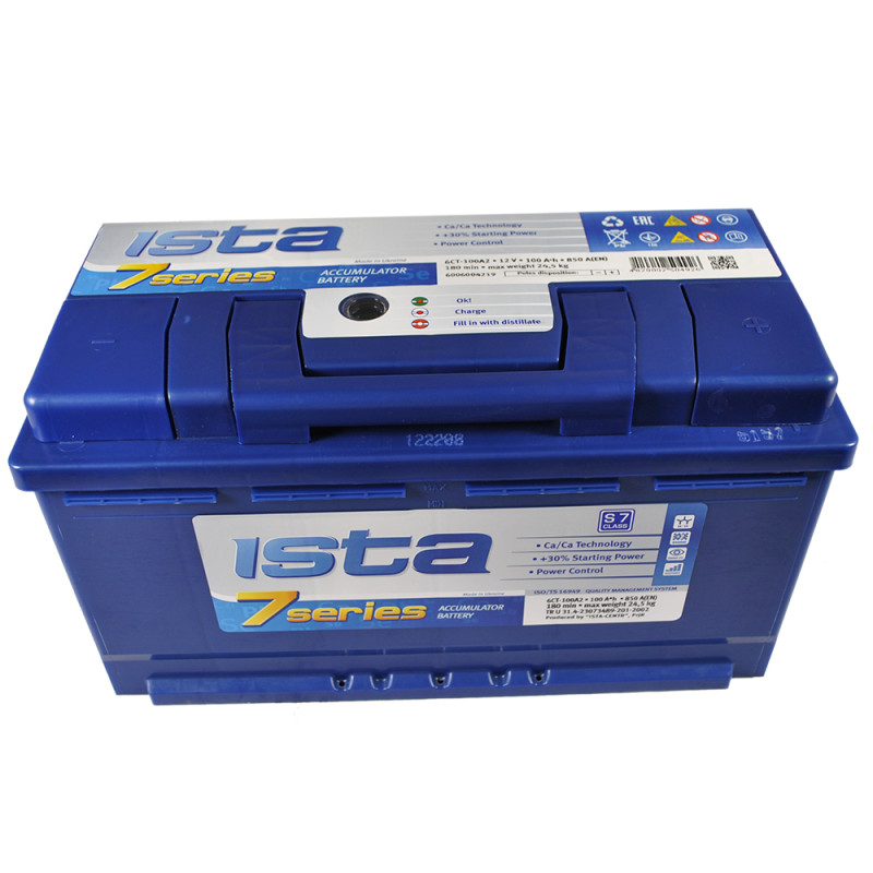 Автомобільний акумулятор ISTA 7 Series 100Ah 850A R+ (L5)