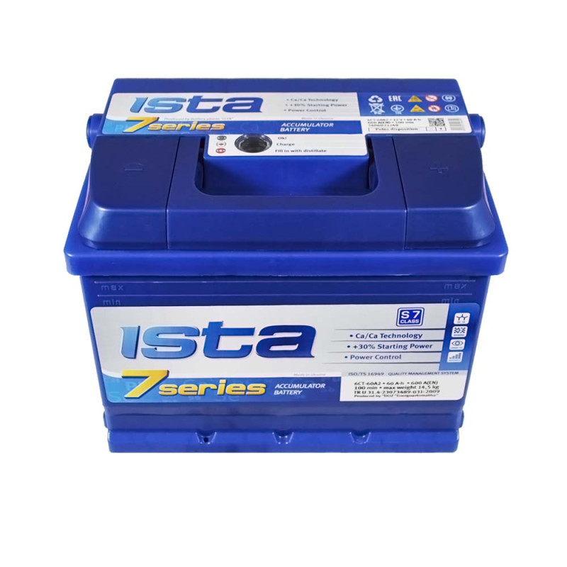 Автомобільний акумулятор ISTA 7 Series 60Ah 600A L+ (L2)