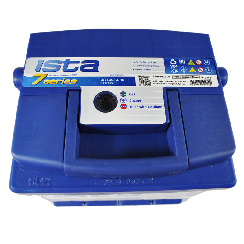 Автомобільний акумулятор ISTA 7 Series 50Ah 480A L+ (L1)