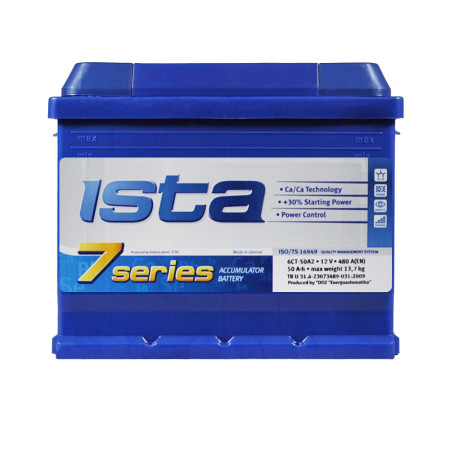 Автомобільний акумулятор ISTA 7 Series 50Ah 480A R+ (L1)