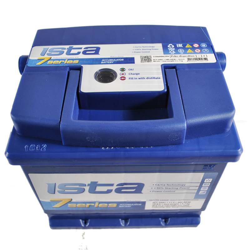 Автомобільний акумулятор ISTA 7 Series 50Ah 480A R+ (L1)