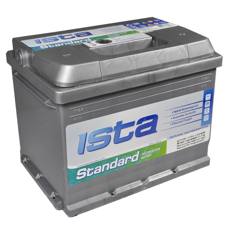 Автомобільний акумулятор  ISTA Standard  55Аh 450А R+ (L1)