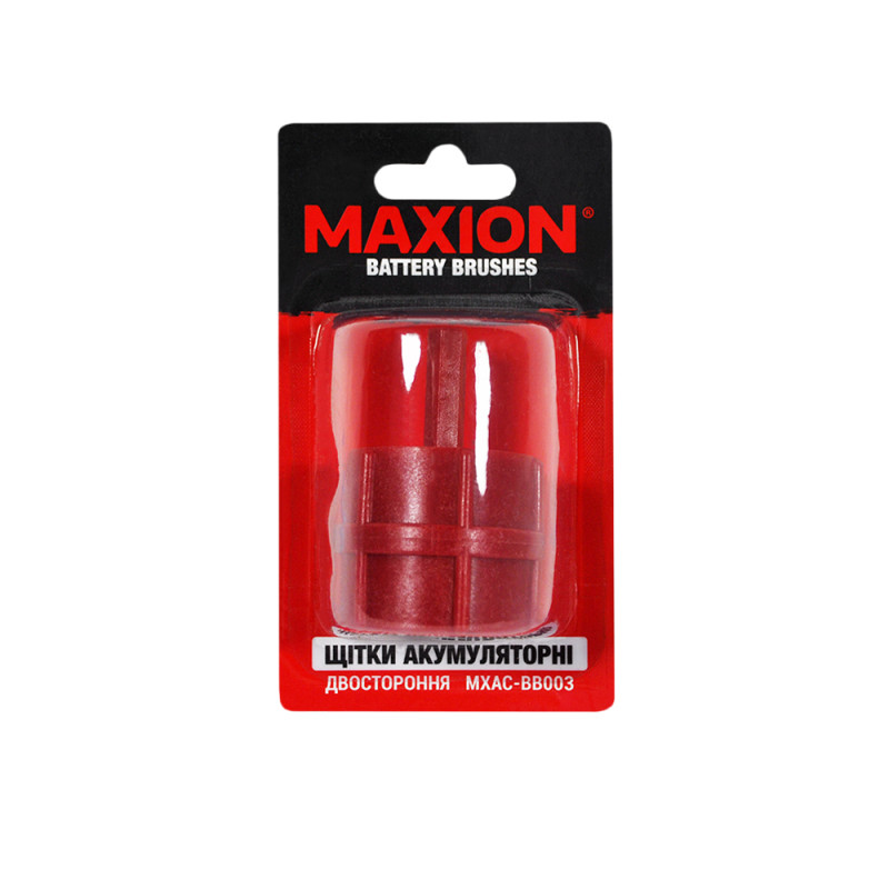 Щітка акумуляторна для очищення клем MAXION MXAC-BB003 ЧЕРВОНА (17.5-17.7mm(+)