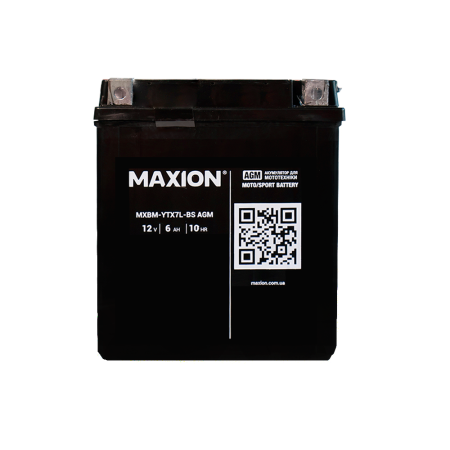 Мото акумулятор MAXION MXBM-YTX7L-BS (12V, 7Ah, 85A, -/+)