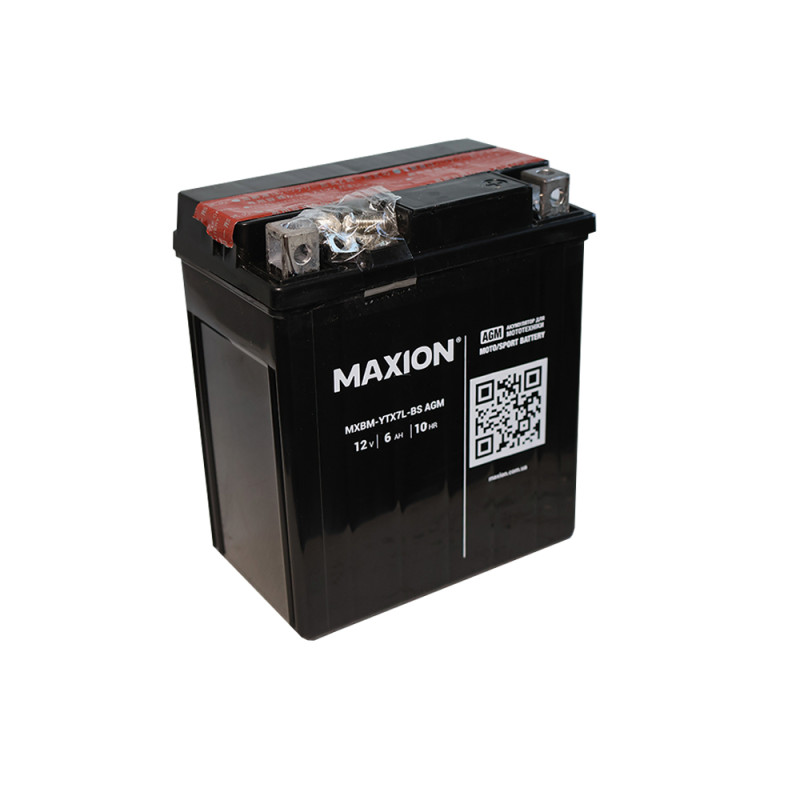 Мото акумулятор MAXION MXBM-YTX7L-BS (12V, 7Ah, 85A, -/+)