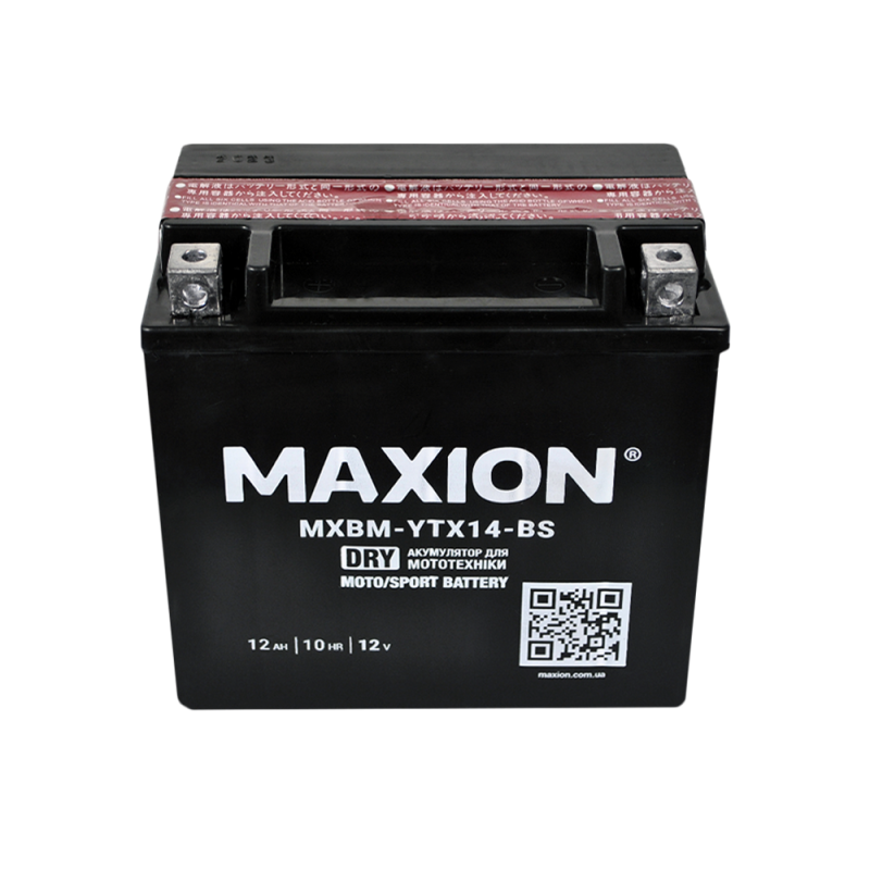 Мото акумулятор MAXION MXBM-YTX14-BS (12V, 12Ah, 160A, +/-)
